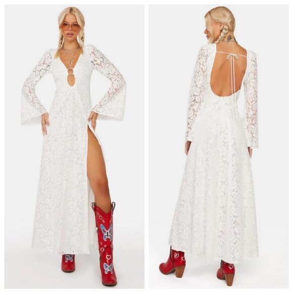 For Love And Lemons Dresses & Skirts - 💕FOR LOVE AND LEMONS💕 Frances Lace Maxi Dress ~ White Small S NWT